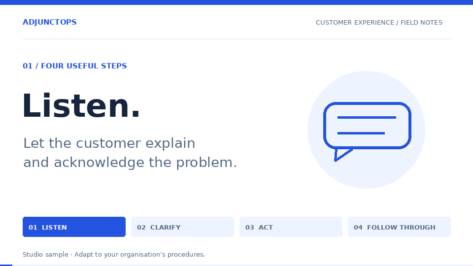 Customer complaint explainer video preview.